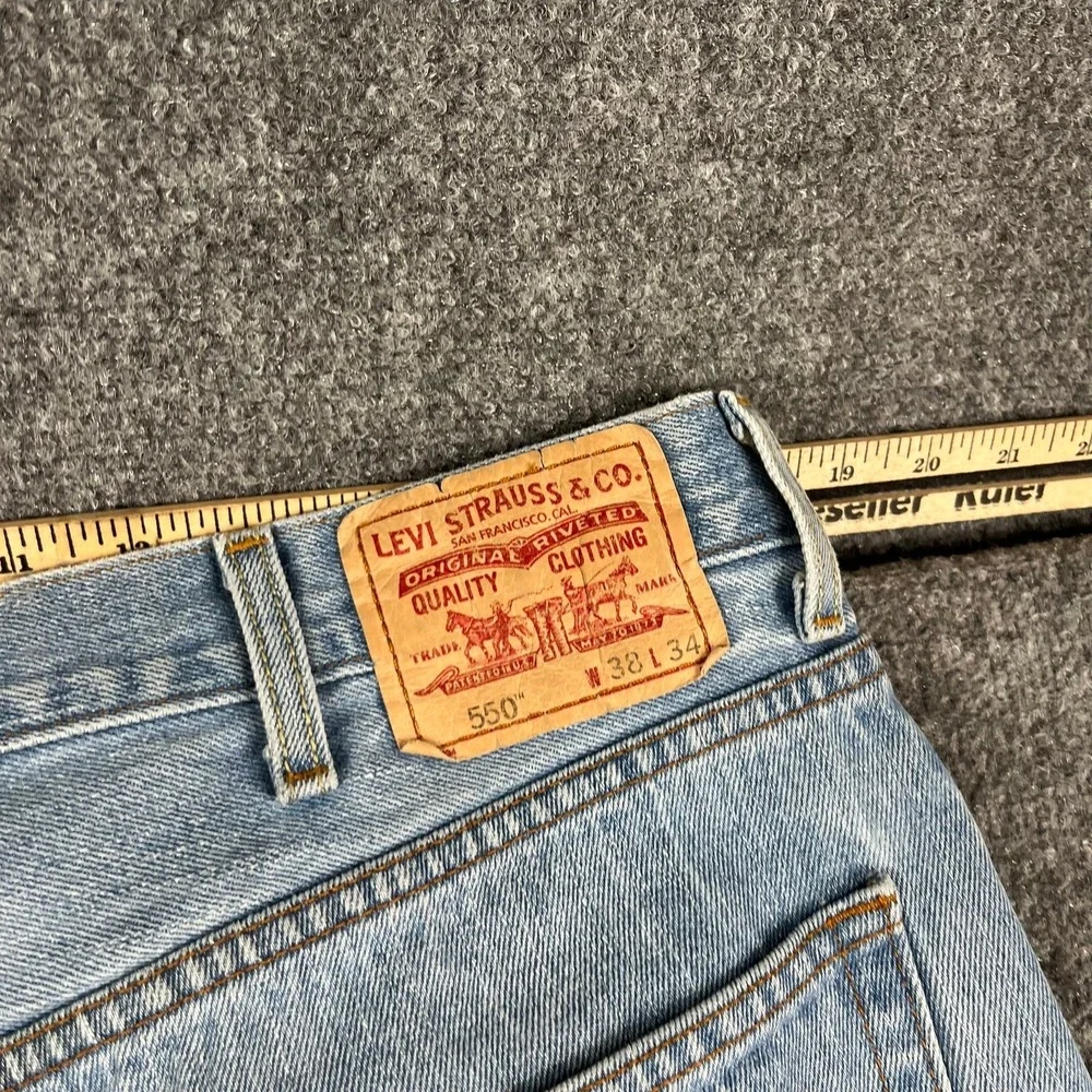 Levis 550 Jeans Mens Size‎ 38x34 Blue Relaxed Fit Tapered Leg Classic